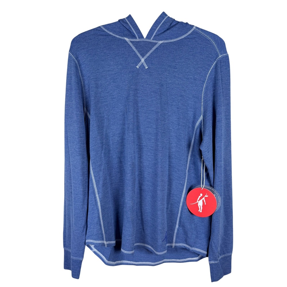 Toes on the Nose Schooner Hoodie Mens S Blue Long Sleeve Performance NEW